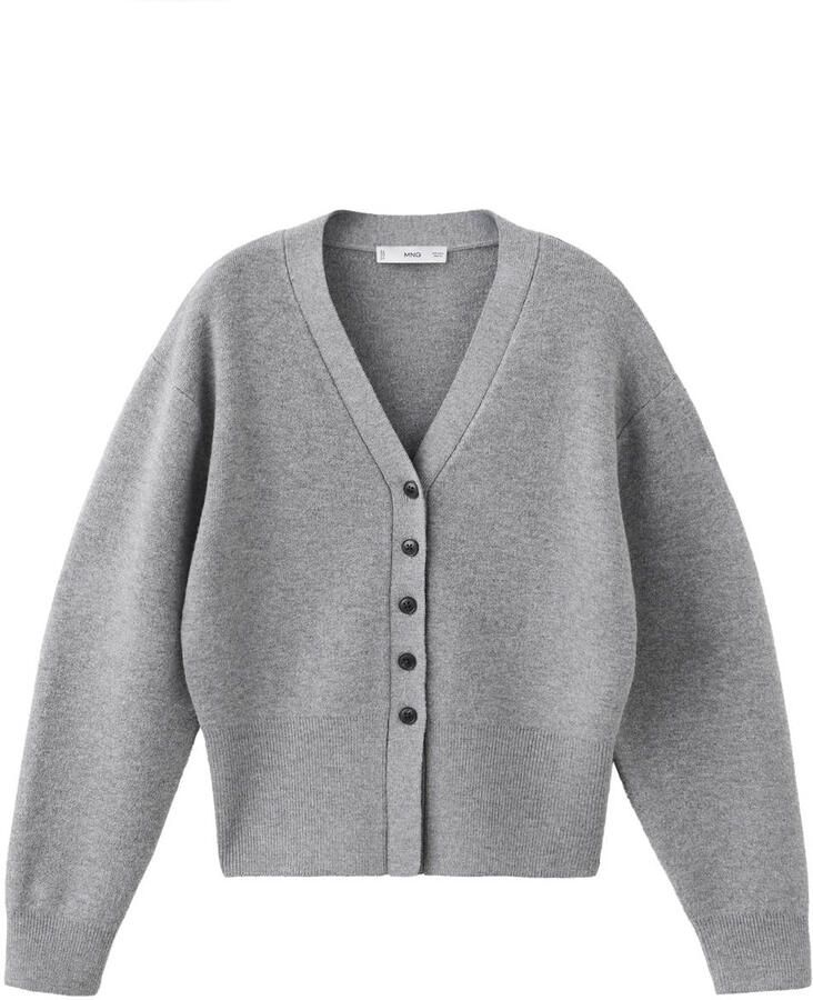 Mango gebreid vest grijs - Foto 3