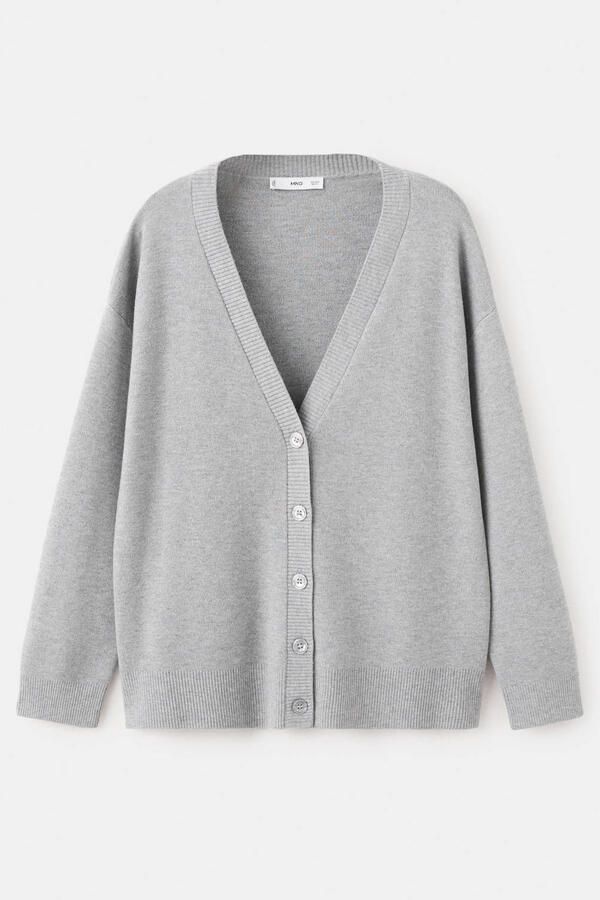 Mango gebreid vest grijs - Foto 3