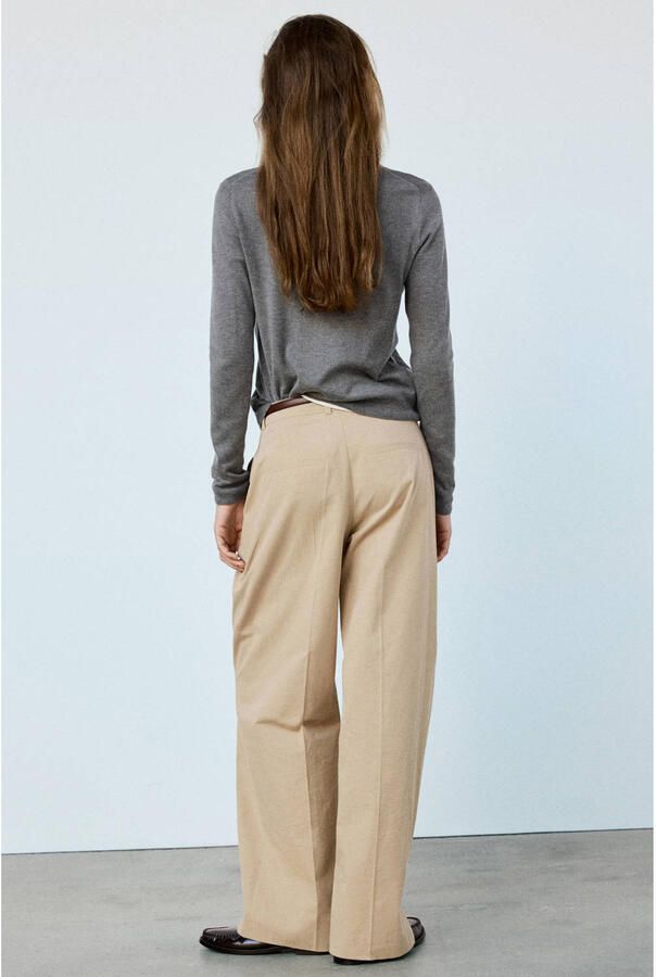 Mango gebreid vest grijs - Foto 3