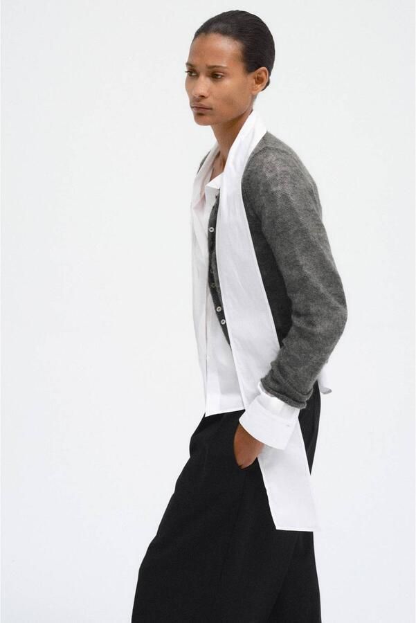 Mango gebreid vest grijs - Foto 2