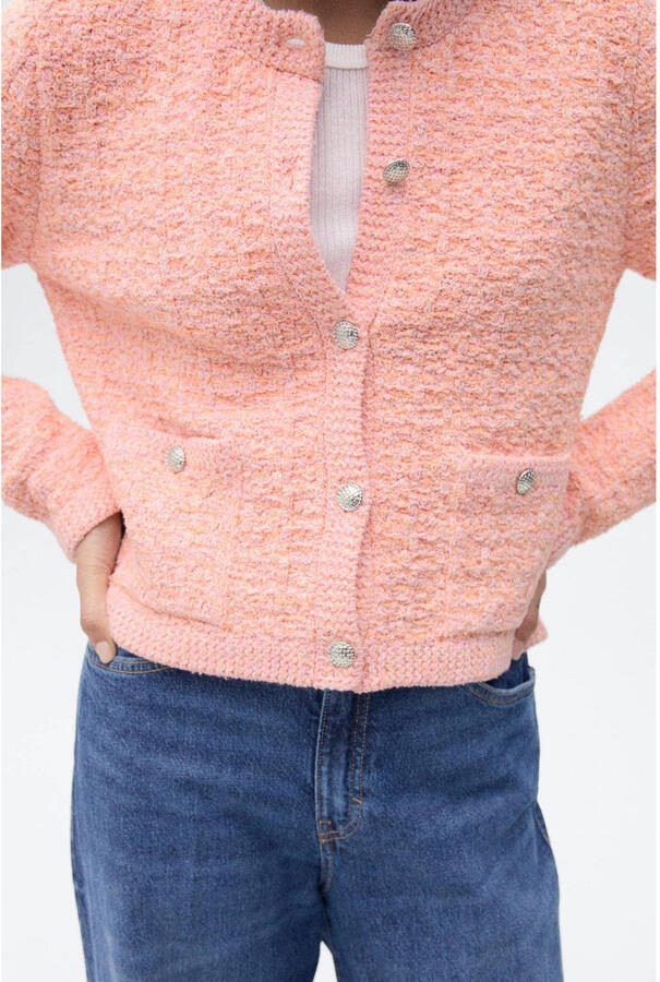 Mango gebreid vest lichtroze - Foto 1