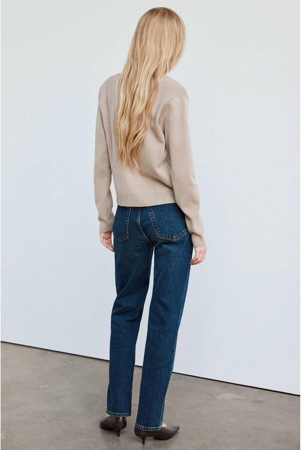 Mango gebreid vest met wol beige - Foto 3