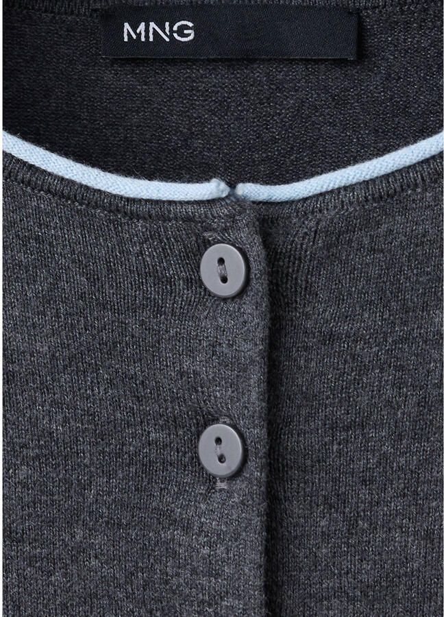 Mango gebreid vest met wol grijs - Foto 2