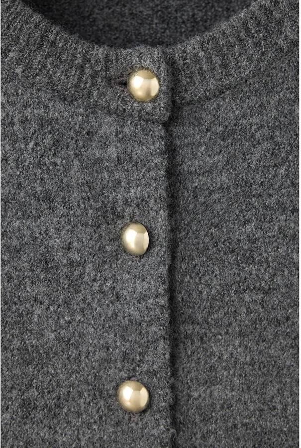 Mango gebreid vest met wol grijs - Foto 2