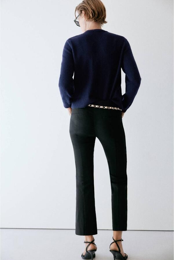 Mango gebreid vest met wol marineblauw - Foto 3