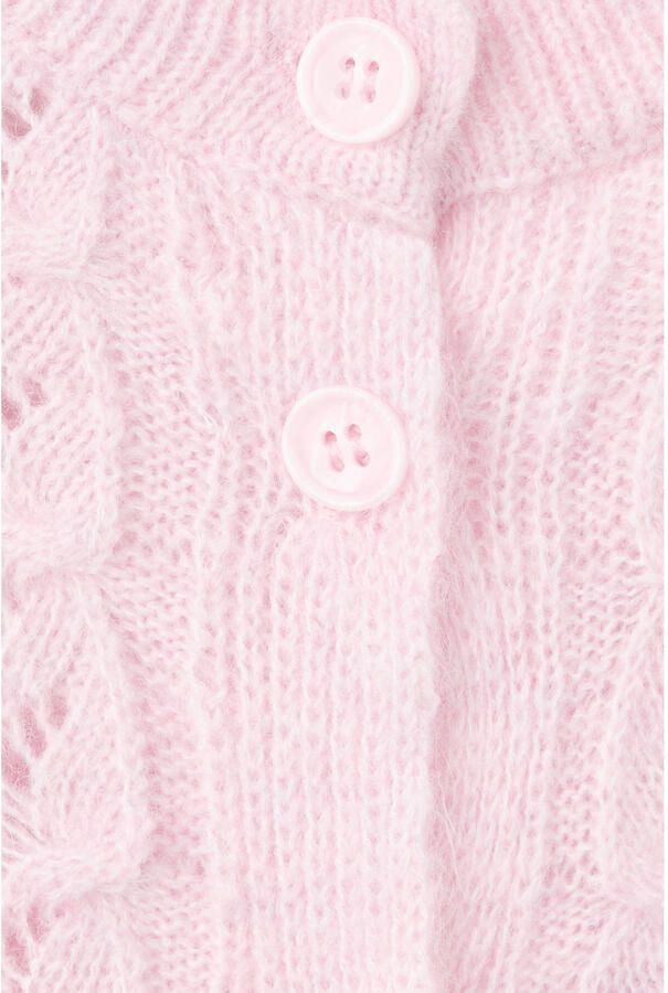 Mango gebreid vest roze - Foto 3