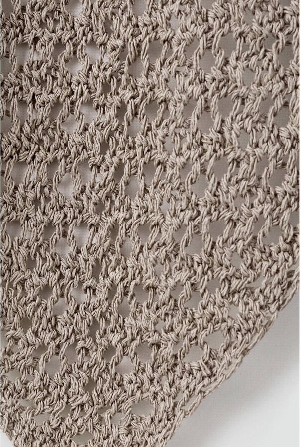 Mango gebreide poncho taupe - Foto 2