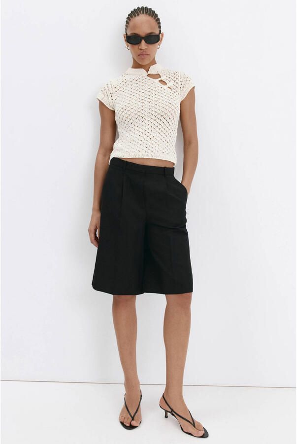 Mango gebreide top beige