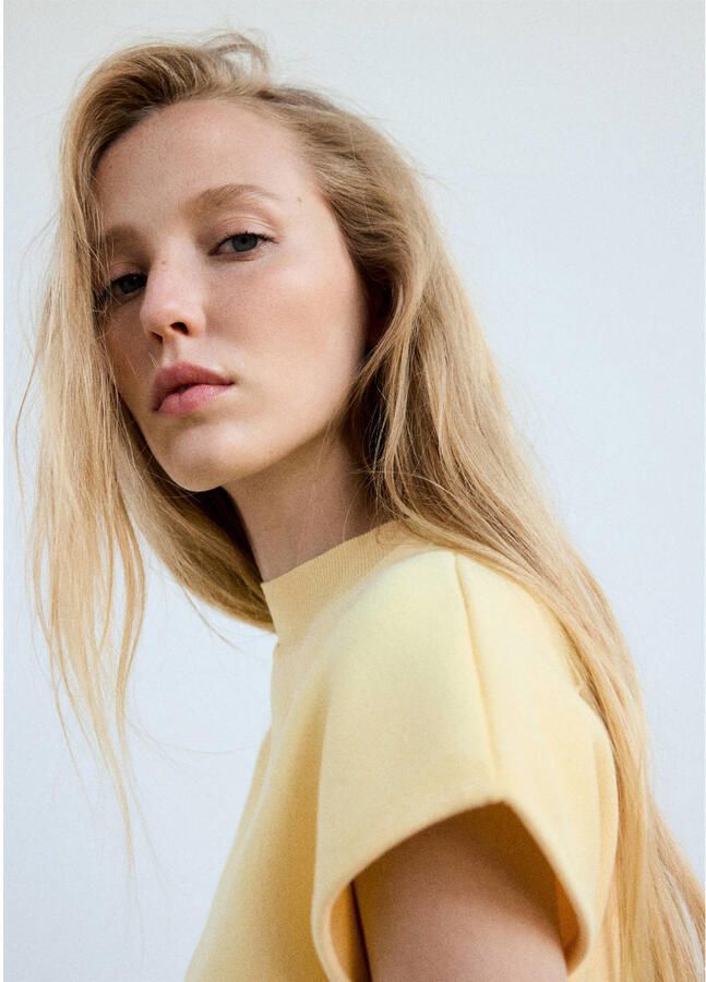 Mango gebreide top geel - Foto 2