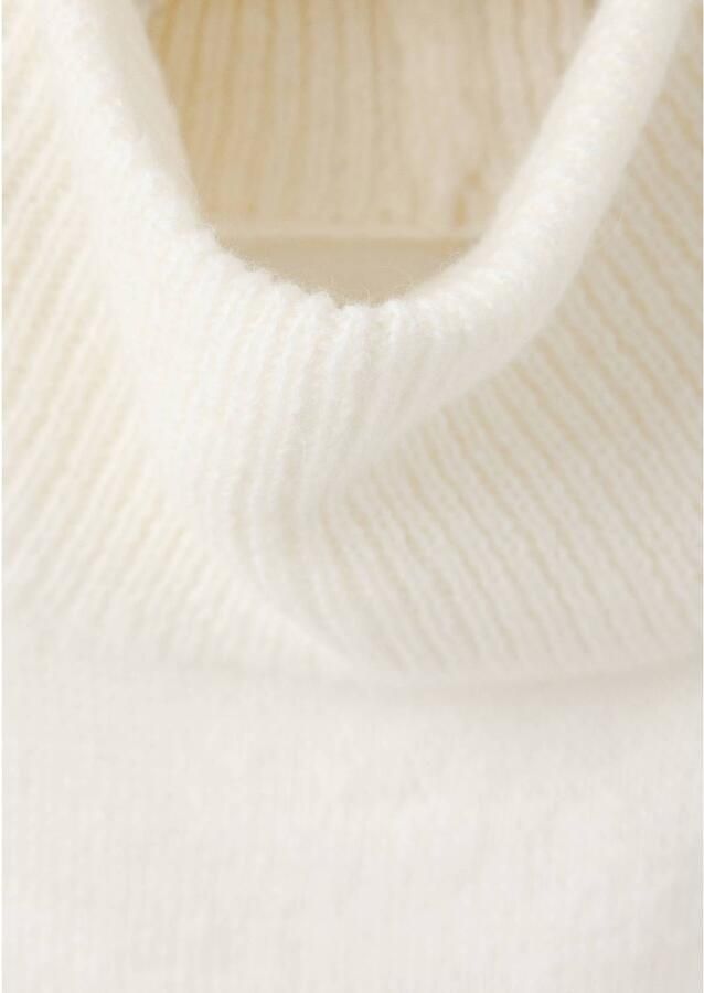 Mango gebreide top met open rug lichtbeige - Foto 2