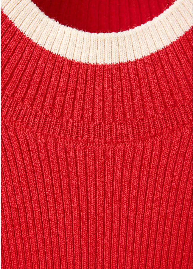 Mango gebreide top rood - Foto 3