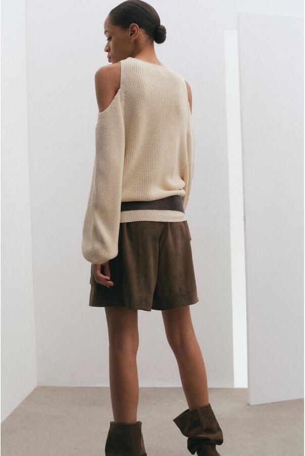 Mango gebreide trui beige - Foto 3