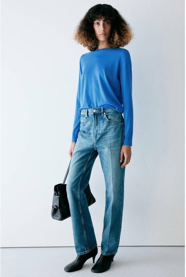 Mango gebreide trui blauw - Foto 2