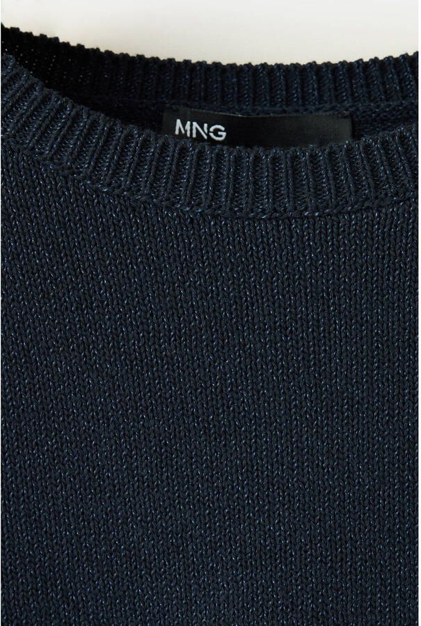 Mango gebreide trui donkerblauw - Foto 3