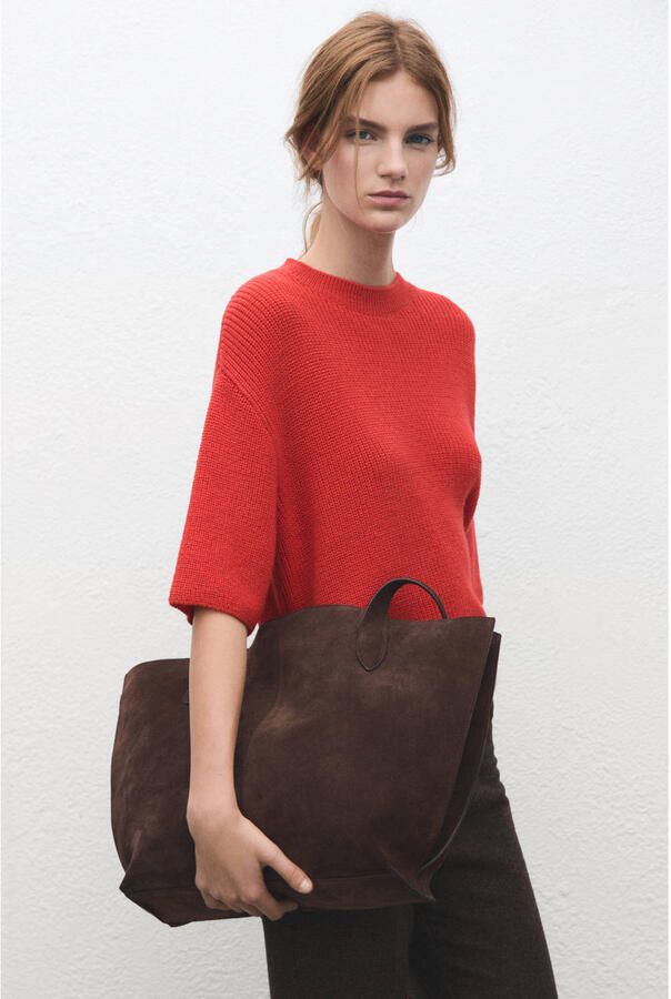 Mango gebreide trui rood