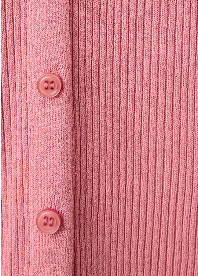 Mango gebreid vest roze - Foto 2