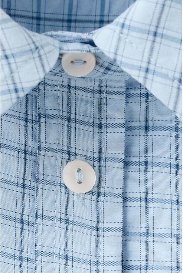 Mango geruit blouse blauw - Foto 2