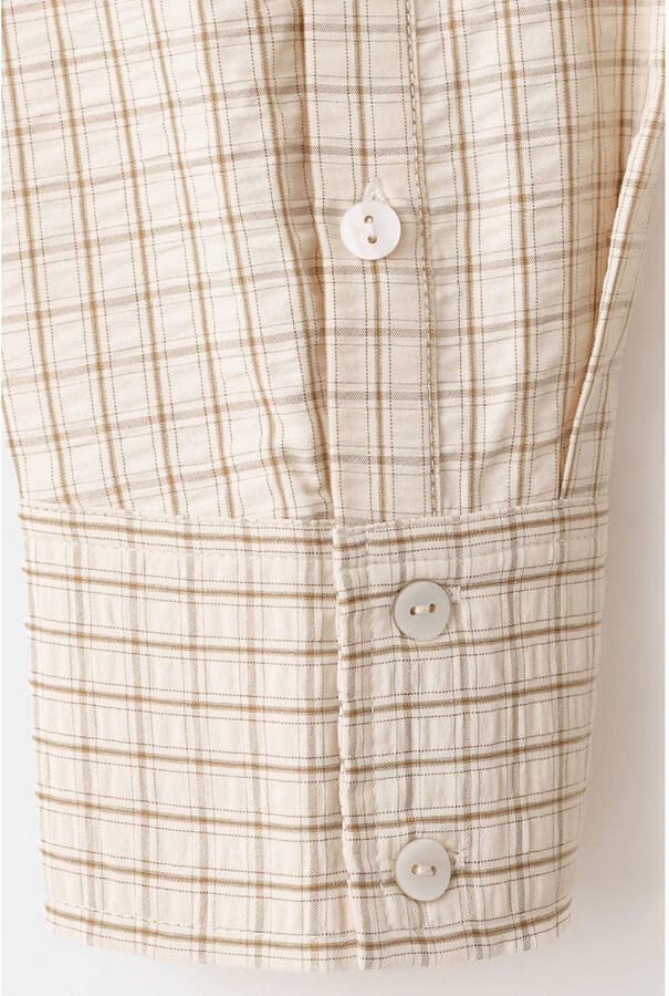 Mango geruit blouse lichtgeel - Foto 2