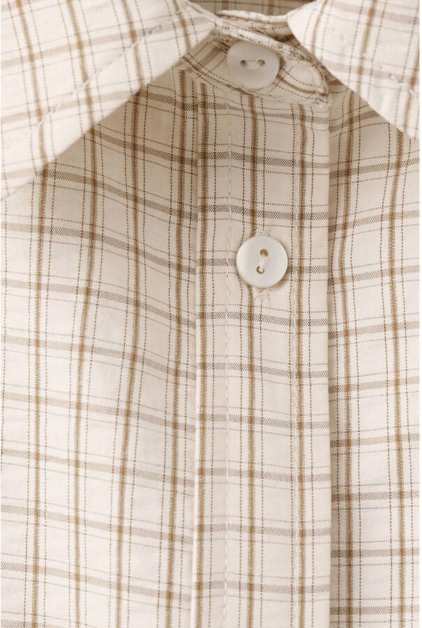 Mango geruit blouse lichtgeel - Foto 3