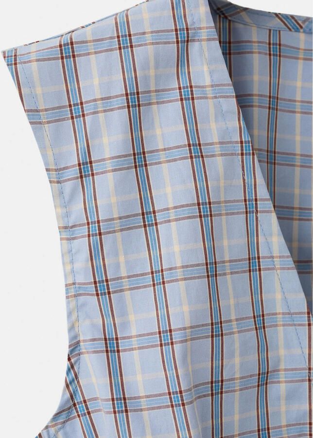 Mango geruit top blauw - Foto 2