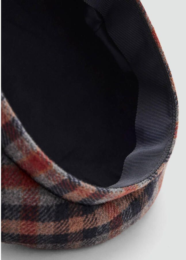 Mango geruite baret donkerblauw - Foto 2