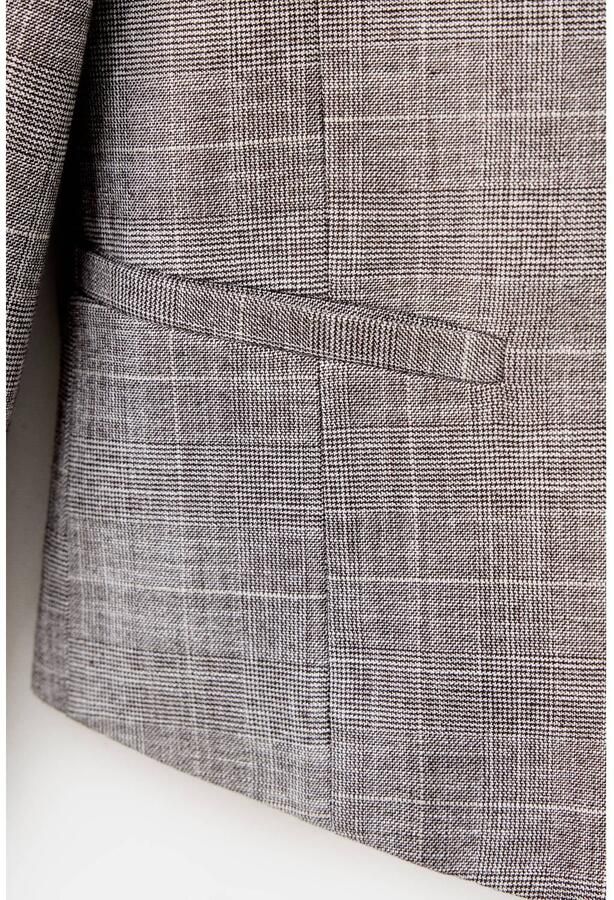 Mango geruite blazer grijs - Foto 2