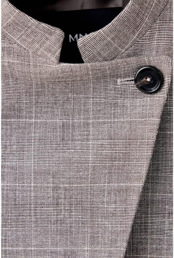 Mango geruite blazer grijs - Foto 3