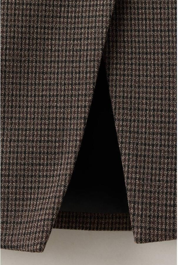 Mango geruite blouse bruin - Foto 3