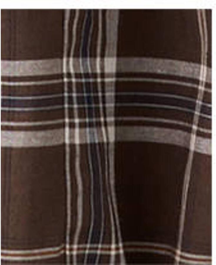 Mango geruite blousetop bruin ecru - Foto 2