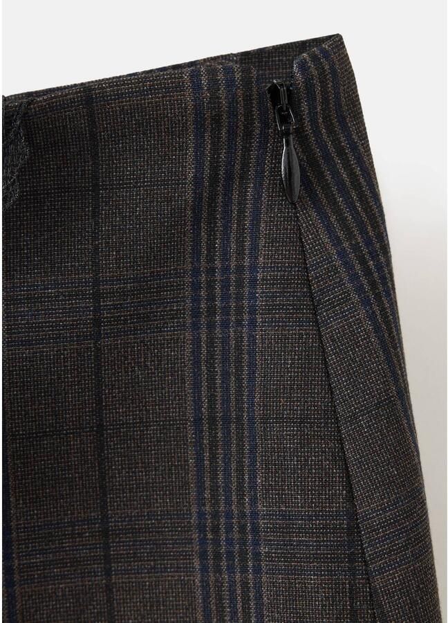 Mango geruite skort grijs - Foto 2