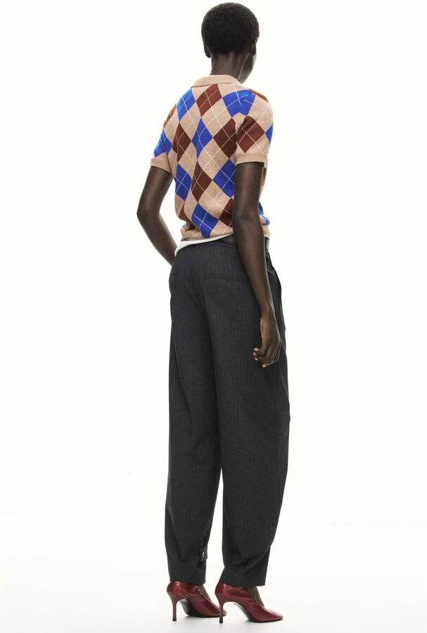 Mango geruite top bruin blauw - Foto 2