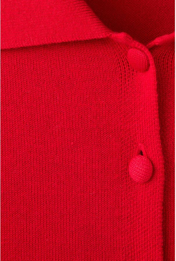 Mango gestreept vest met wol rood - Foto 2