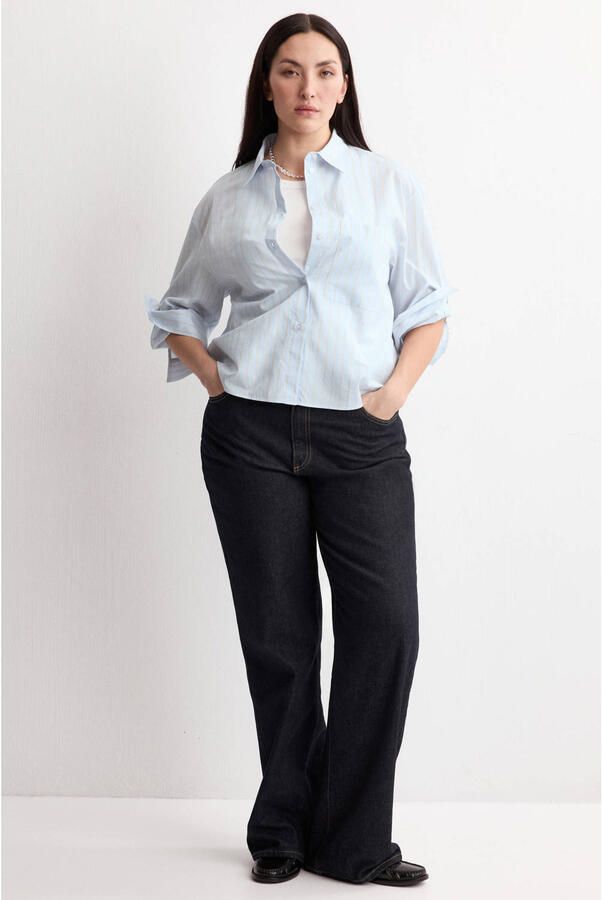 Mango gestreepte blouse blauw - Foto 2