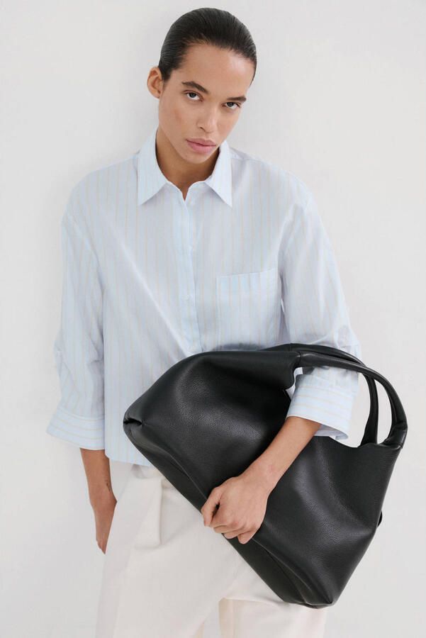 Mango gestreepte blouse blauw - Foto 3