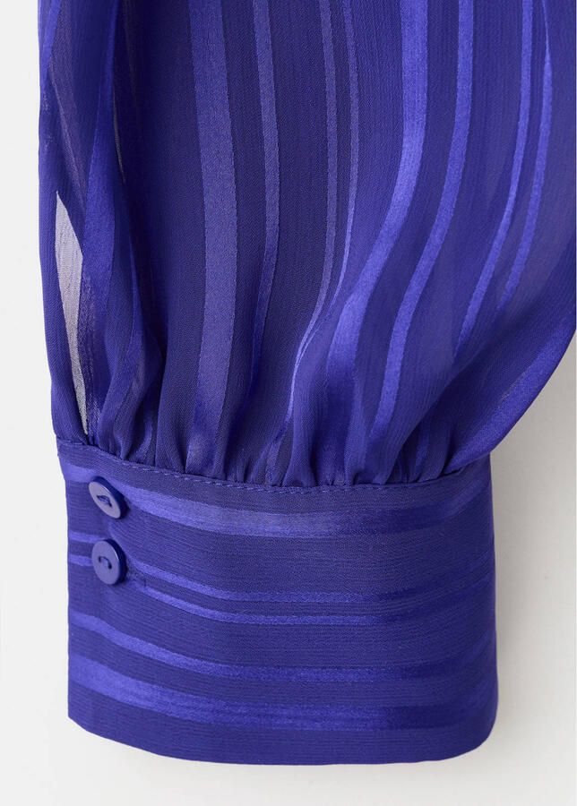 Mango gestreepte blouse blauw - Foto 3