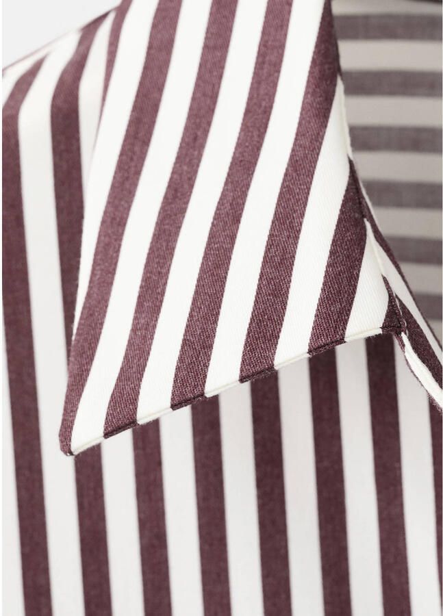 Mango gestreepte blouse bruin - Foto 2
