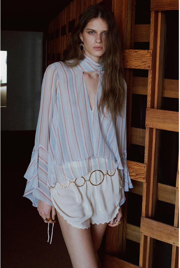 Mango gestreepte blouse multi