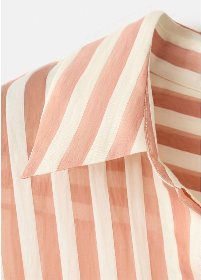 Mango gestreepte blouse oranje - Foto 2