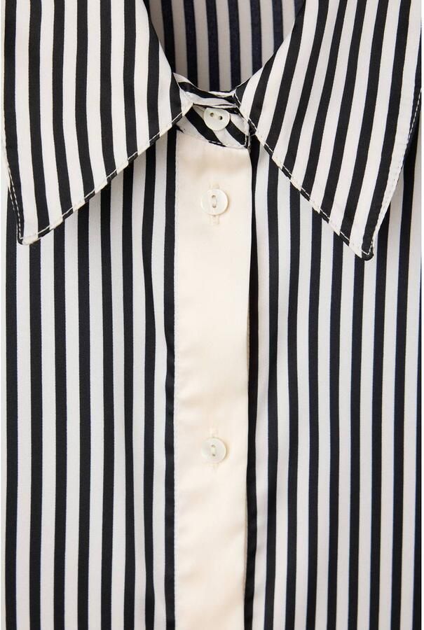 Mango gestreepte blouse zwart wit - Foto 2