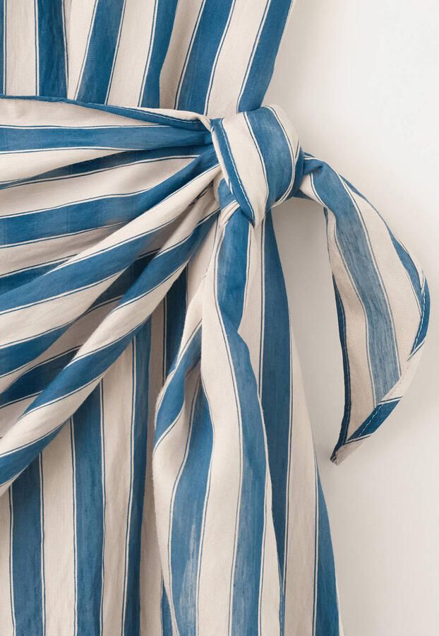 Mango gestreepte blousejurk blauw - Foto 2