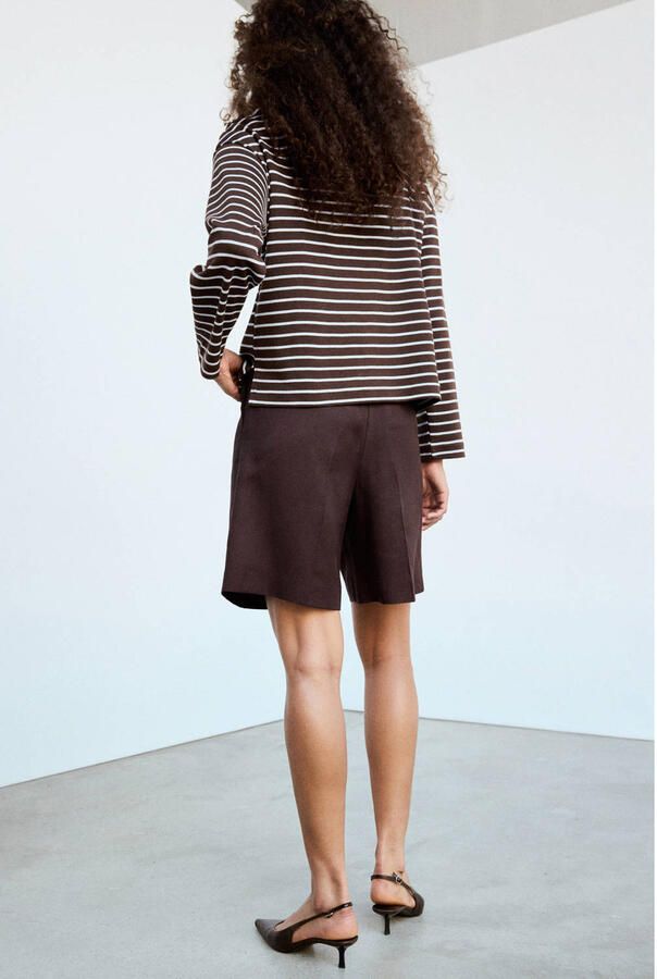 Mango gestreepte polo bruin - Foto 3