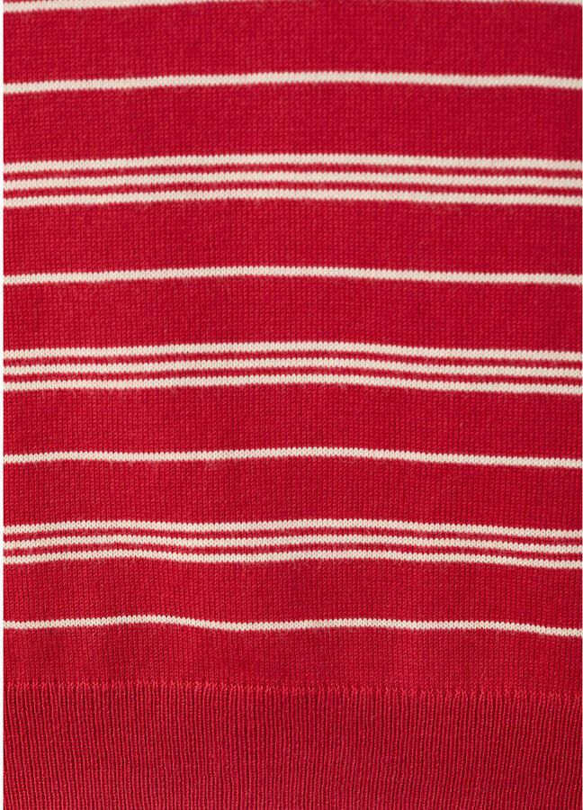 Mango gestreepte polo rood - Foto 2