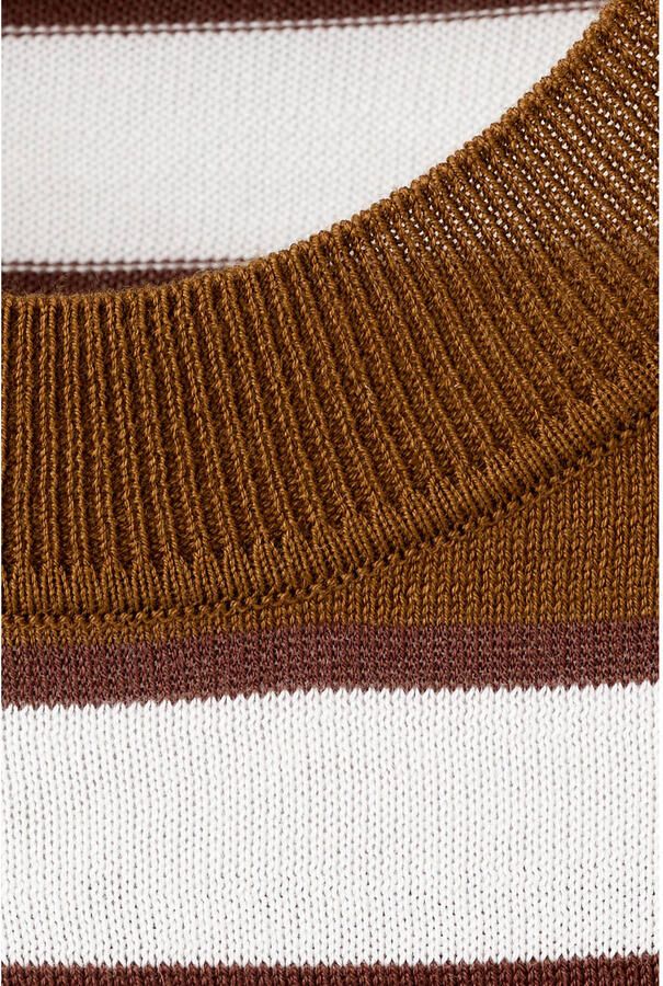 Mango gestreepte sweater bruin - Foto 2