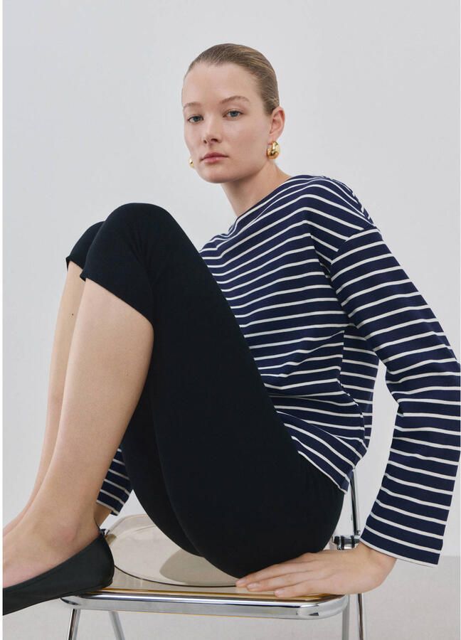 Mango gestreepte top blauw - Foto 2