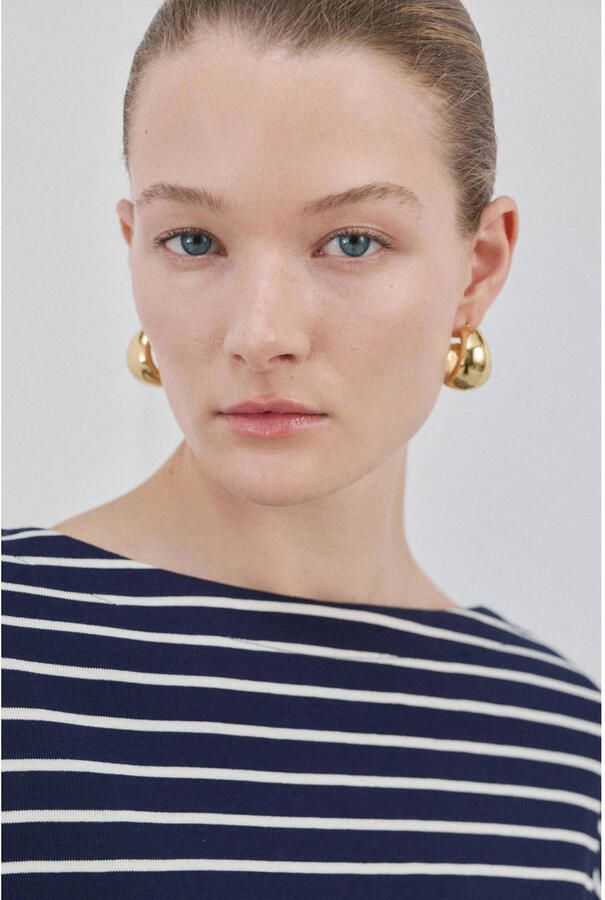 Mango gestreepte top blauw - Foto 3