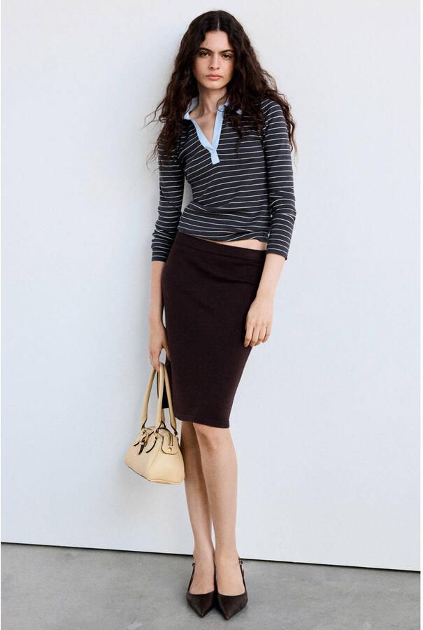 Mango gestreepte top blauw