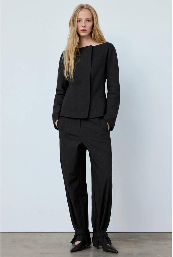 Mango getailleerde blazer antraciet