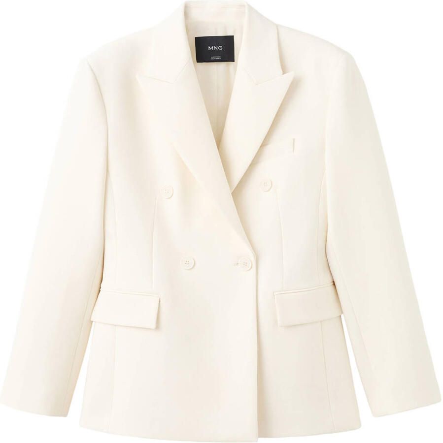 Mango getailleerde blazer ecru - Foto 2