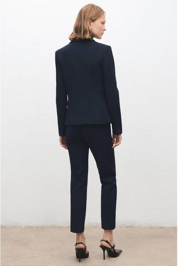 Mango getailleerde blazer marineblauw - Foto 3