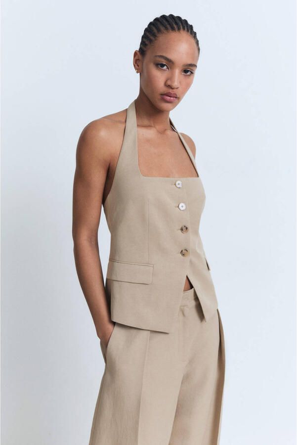 Mango gilet beige